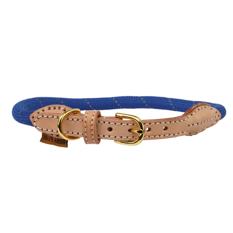 Digby and Fox Reflective Dog Collar in Royal