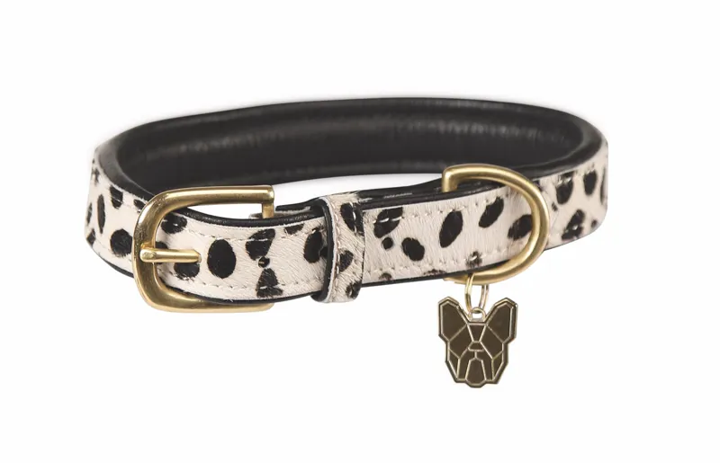 Digby And Fox Cow Hair Dog Collar - Spot