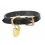 Digby and Fox Flat Small Leather Dog Collar in Black