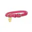 Digby and Fox Rolled Medium Leather Dog Collar in Pink