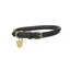 Digby and Fox Rolled Medium/Large Leather Dog Collar in Black