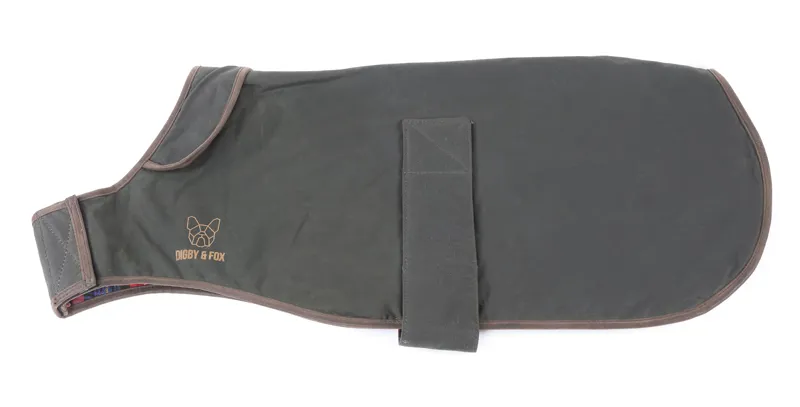 Digby and Fox Wax XL Greyhound Coat in Olive