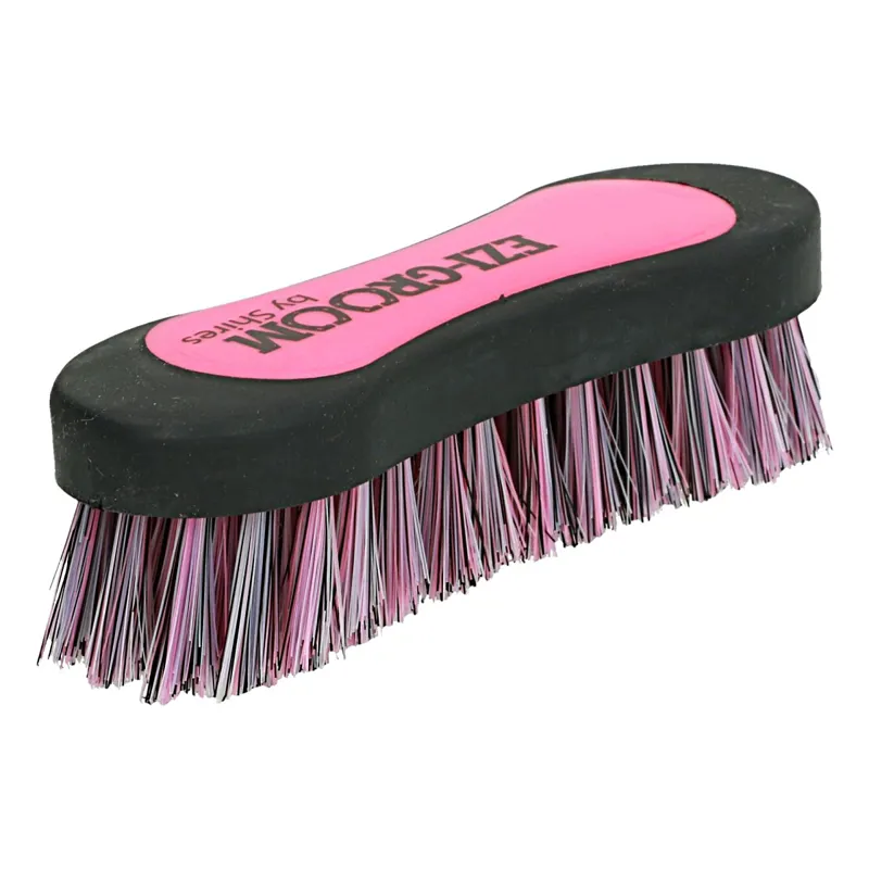 Shires 1490 Ezi-Groom Spazzola Dandy A Pelo Lungo Per Cavalli, Setole Da 7,5 Cm, Rosa Fluorescente, Taglia Grande