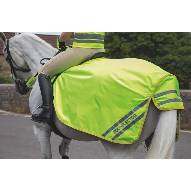 Shires EQUI-FLECTOR Waterproof Exercise Sheet - Bright Yellow